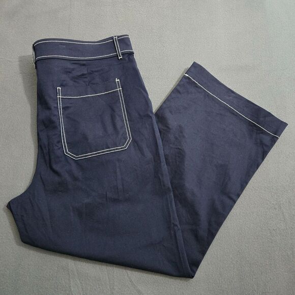 LOFT Navy Straight Leg Pants - Picture 2 of 13